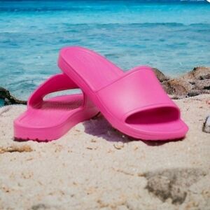 Crocs Women's Kadee Slides Electric Pink size 6 NWT